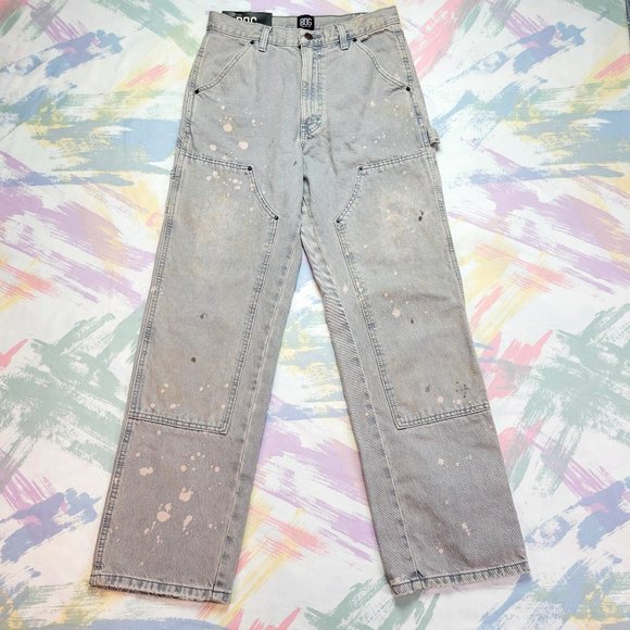 BDG Denim - BDG High Rise Carpenter Grey Wash Paint Splatter Jeans